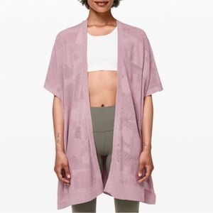 Lululemon Find Your Light Wrap Cardigan in Muave Cotton Silk Blend Camo Kimono